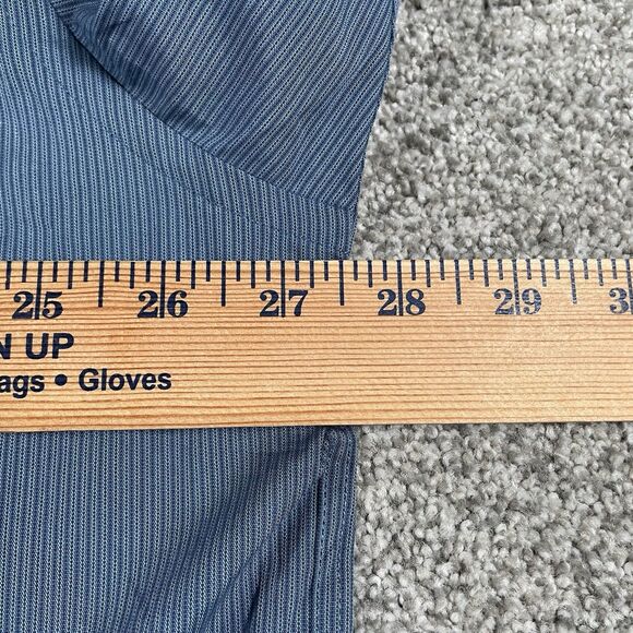 Enro Casuals Dress Shirt Mens Blue 100% Cotton Button Up Size 2XL 18 34/35 NEW - Picture 10 of 12